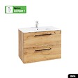 OTITEC - Vasque à encastrer avec siphon OFFERT | GEM | Blanc | 81 × 7 × 46 - vignette