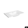 OTITEC - Vasque à encastrer avec siphon OFFERT | ILIO | Blanc | 80 × 2 × 46 - vignette