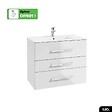 OTITEC - Vasque à encastrer avec siphon OFFERT | ILIO | Blanc | 80 × 2 × 46 - vignette