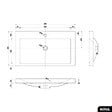 OTITEC - Vasque à encastrer avec siphon OFFERT | NOVA | Blanc | 80 × 6 × 46 - vignette