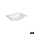 OTITEC - Vasque à encastrer avec siphon OFFERT | ILIO | Blanc | 60 × 2 × 46 - vignette