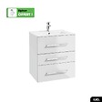 OTITEC - Vasque à encastrer avec siphon OFFERT | ILIO | Blanc | 60 × 2 × 46 - vignette