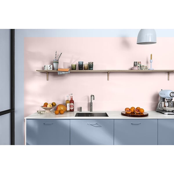 DULUX VALENTINE - Peinture Crème de Couleur Cuisine et Bain Satin Bouton de Rose 0,75 L - large