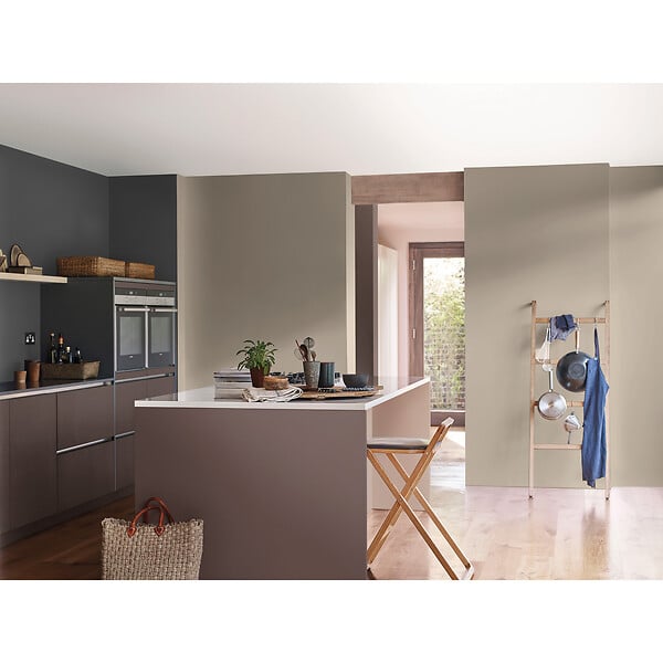 DULUX VALENTINE - Peinture Crème de Couleur Cuisine et Bain Satin Grain de Sable 0,75 L - large