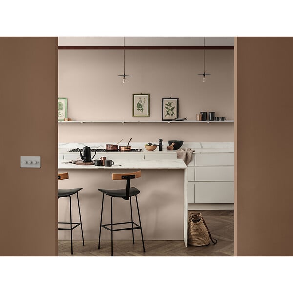 DULUX VALENTINE - Peinture Crème de Couleur Cuisine et Bain Satin Taupe 0,75 L - large