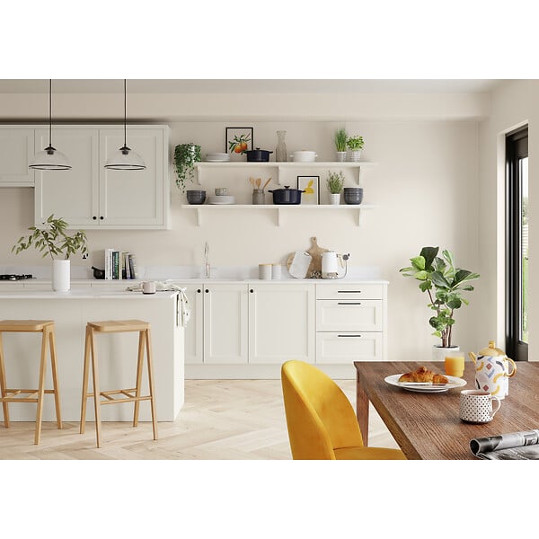 DULUX VALENTINE - Peinture cuisine et bain satinée - Blanc - 2 L - large