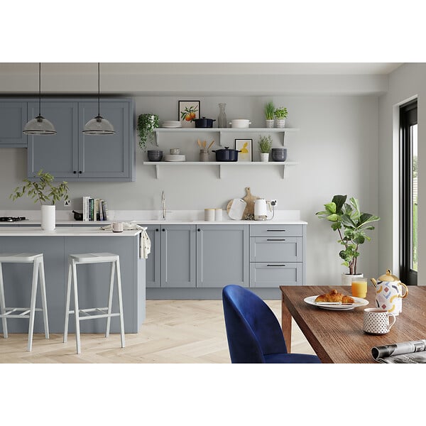 DULUX VALENTINE - Peinture satinée pièce humide - Gris Tendance - 2 L - large