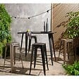 OVIALA - Lot de 4 tabourets de bar en acier noir mat - Indus - vignette