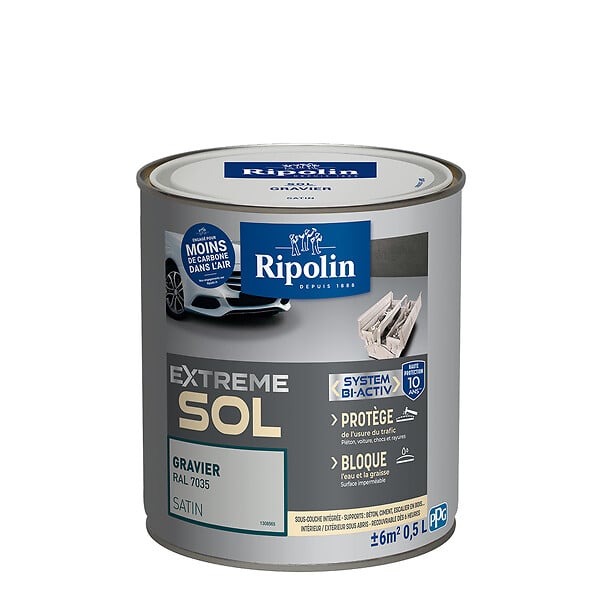 RIPOLIN - Peinture sol extérieur - Rip eXtreme Sol - Gravier - 0,5L - large