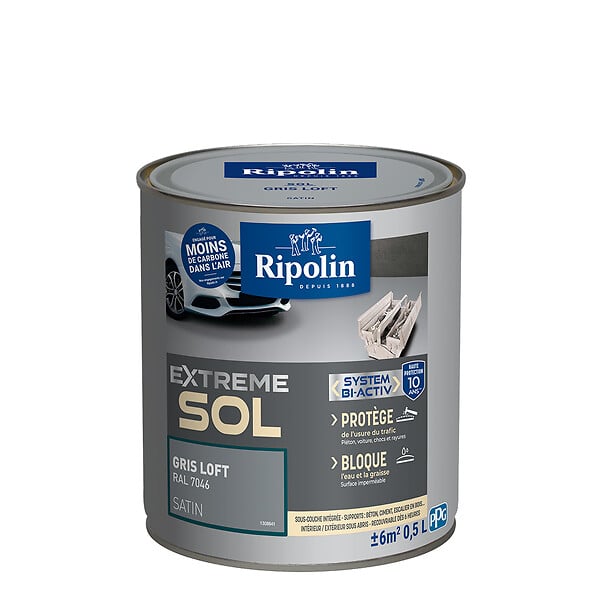 RIPOLIN - Peinture sol RIP EXTREME - Gris Loft - 0,5L - large