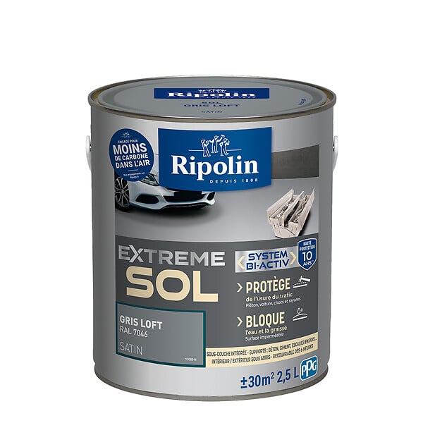 RIPOLIN - Peinture sol - Rip Extreme Sol Gris Loft - 2,5L - large