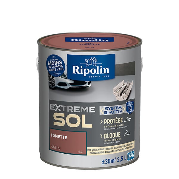 RIPOLIN - Peinture pour sol Extrême Sol - Rouge Tomette - 2,5L - large