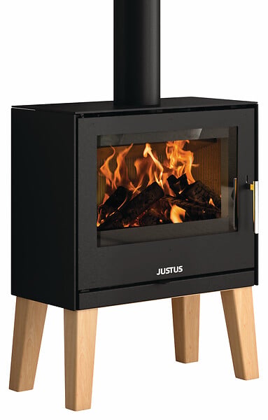 JUSTUS - Poêle à bois modulaire acier DIAS Noir 6,5kW - large