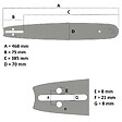 GT GARDEN - Guide 16 pouces (40 cm) avec lot de 3 chaînes 66 maillons pour tronçonneuse - vignette