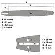 GT GARDEN - Guide 22 pouces (55 cm) avec lot de 3 chaînes 85 maillons pour tronçonneuse - vignette