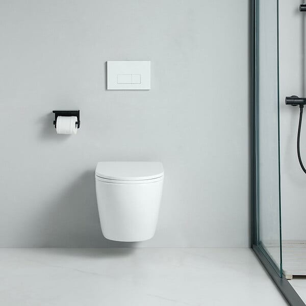 STANO - Cuvette WC suspendu CARCEO - sans bride et avec frein de chute - large
