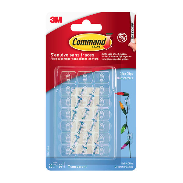3M - Crochet Déco Clip Transparent - large