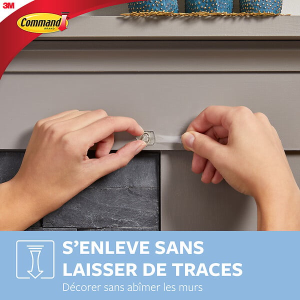 3M - Crochet Déco Clip Transparent - large