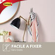 3M - Crochet double métal déco nickel grand modèle - vignette