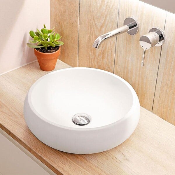 SANYCCES - Vasque à poser ronde en pierre de synthèse RONDO Ø40 cm - large