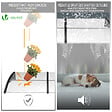 VOUNOT - Auvent de porte marquise 200x80 cm transparent en Polycarbonate anti UV Noir - vignette