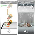VOUNOT - Auvent de porte marquise 120x80 cm transparent en Polycarbonate anti UV Noir - vignette