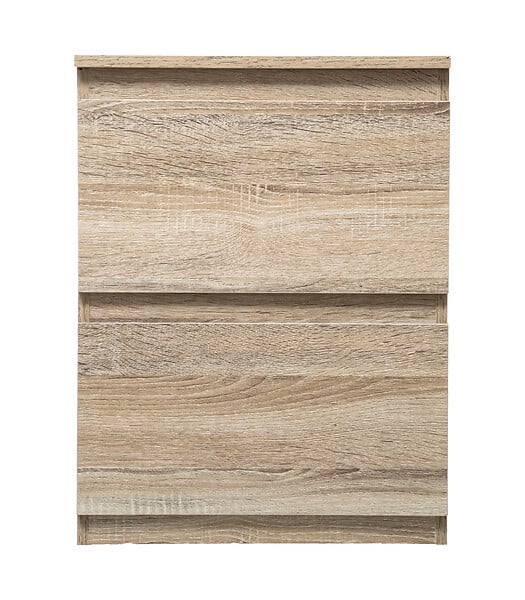 5 FIVE SIMPLY SMART - Meuble d'appoint  2 Tiroirs coloris Bois naturel H 50 cm - large