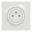SCHNEIDER ELECTRIC - Prise électrique encastrée Odace 2P+T - Blanc - Lot de 5 - vignette
