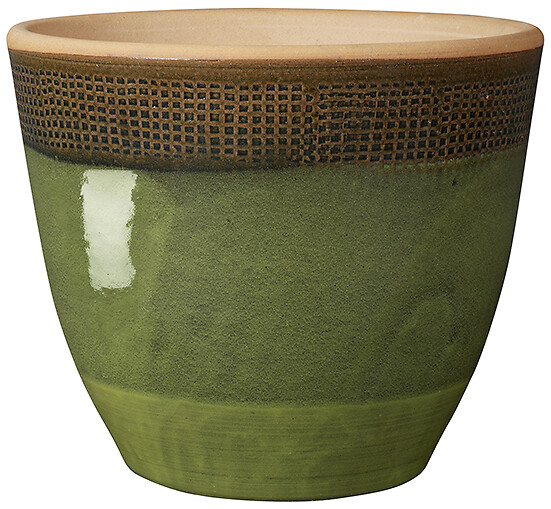 DEROMA - Pot Shadow en terre cuite émaillée - Diam.18,5xH.18,5cm - large