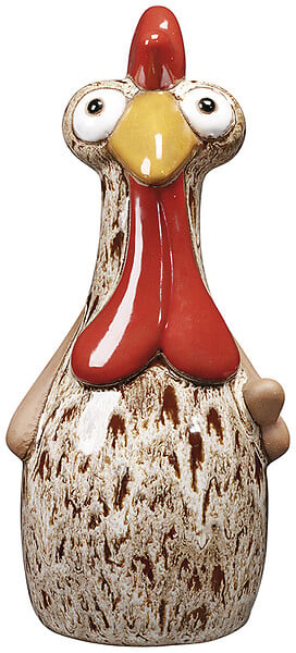 DEROMA - Poule décorative Galline en terre cuite - 30cm - large
