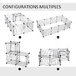 PAWHUT - Cage parc enclos pour animaux domestiques L 106 x l 73 x H 36 cm bords arrondis fil métallique noir 55 - vignette