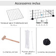 PAWHUT - Cage parc enclos pour animaux domestiques L 106 x l 73 x H 36 cm bords arrondis fil métallique noir 55 - vignette