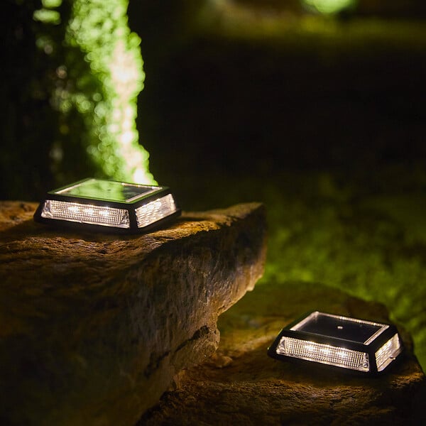 LUMISKY - 8 Balise solaires carrées QUADRY 12cm 60LM - large