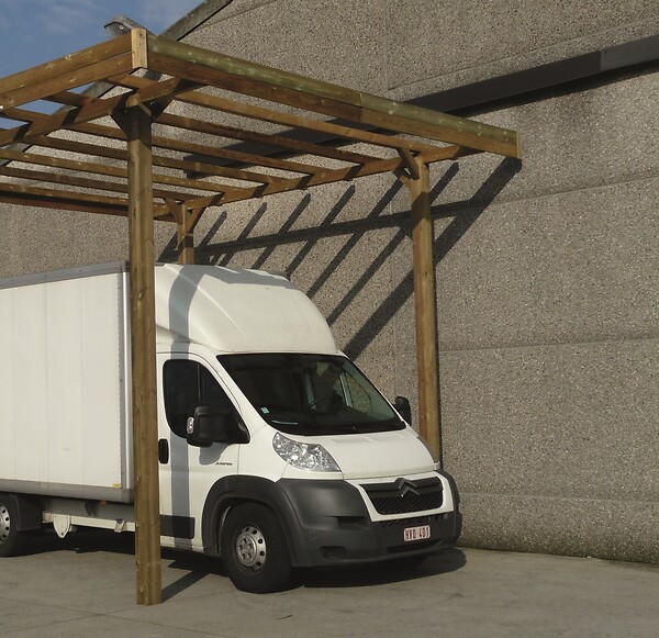SOLID - Carport modular en bois sans couverture 4x5m S7762 - large