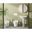 VITRA - Vitra  Set Integra WC sans bride + Abattant avec frein de chute en Duroplast + bidet suspendu et trop-plein, 35,5x54 cm, blanc - vignette