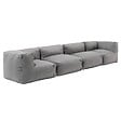 OVIALA - Canapé de jardin modulable 4 places gris - Mixi - vignette