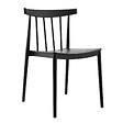 OVIALA - Chaise de terrasse en polypropylène noire - Lisboa - vignette