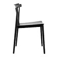 OVIALA - Chaise de terrasse en polypropylène noire - Lisboa - vignette