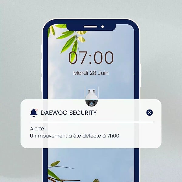 DAEWOO - Daewoo - Caméra de surveillance extérieure rotative EP506 - Wifi - Alimentation électrique ou PoE - large