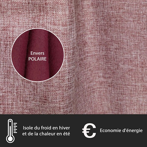 CARPENTIER - Rideau isolant thermique L.135xH.240cm - large