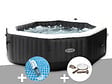 INTEX - Kit spa gonflable Intex PureSpa Carbone octogonal Bulles et Jets 6 places + Aspirateur + Kit d'entretien - vignette