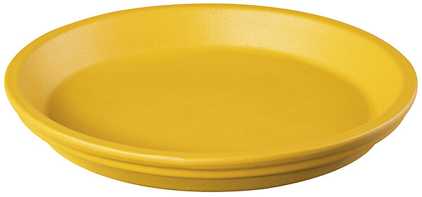DEROMA - Soucoupe fleur - Terre cuite - Colorama Citron 23cm - Jaune - large