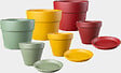 DEROMA - Soucoupe - Terre cuite époxy - Colorama Citron - Jaune 27cm - vignette