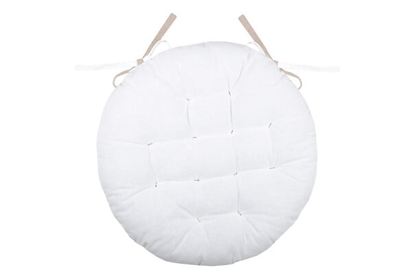 LOVELY - Duo galette ronde 38cm ecru/lin - large