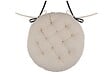 LOVELY - Duo galette ronde coton 38cm - Noir/Lin - vignette