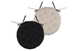LOVELY - Duo galette ronde coton 38cm - Noir/Lin - vignette