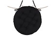 LOVELY - Duo galette ronde coton 38cm - Noir/Lin - vignette