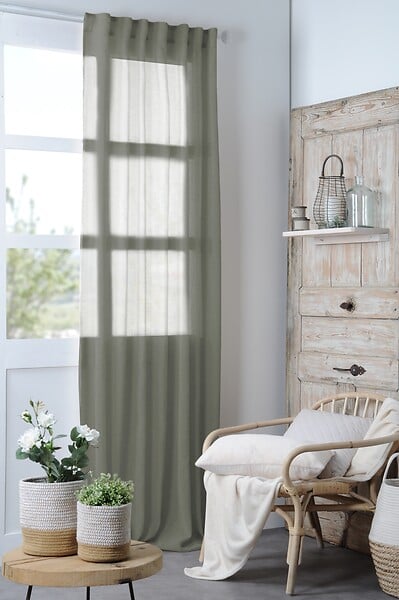 LOVELY - Madrid voile 140x260 kaki - large