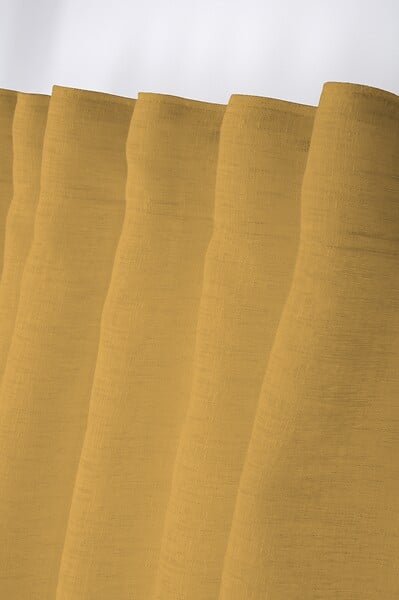 LOVELY - Voile effet lin Madrid - Curry - 140x260cm - large