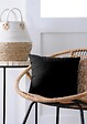 LOVELY - Lot de 2 coussins décoratifs en coton DUO - Noir - 40x40cm - vignette